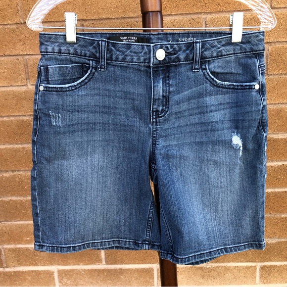 Vera Wang Simply Vera Denim Shorts - Picture 1 of 4